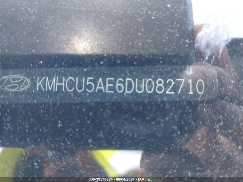 2013 Hyundai Accent Se VIN: KMHCU5AE6DU082710 Lot: 39576624