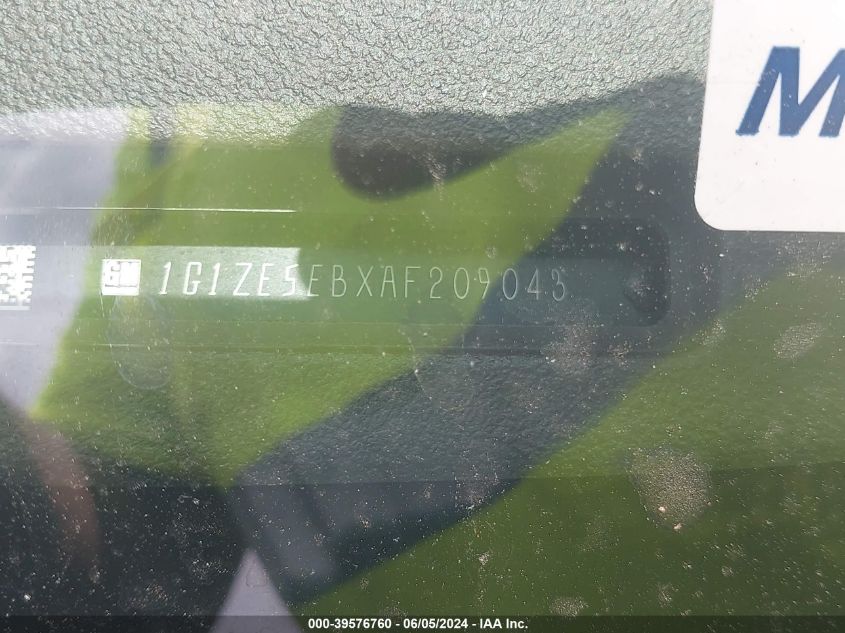 2010 Chevrolet Malibu Ltz VIN: 1G1ZE5EBXAF209043 Lot: 39576760