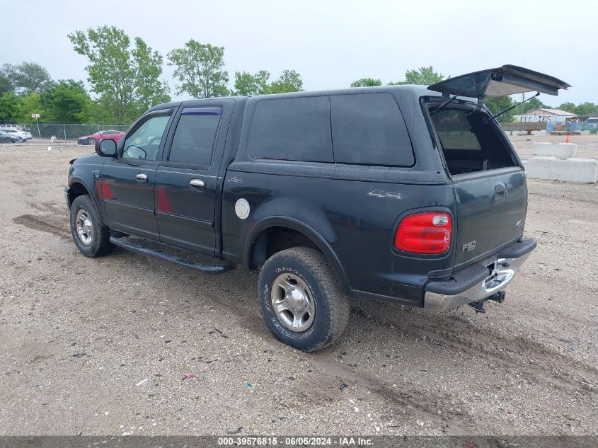 2002 Ford F150 Supercrew VIN: 1FTRW08L92KA75176 Lot: 39576815