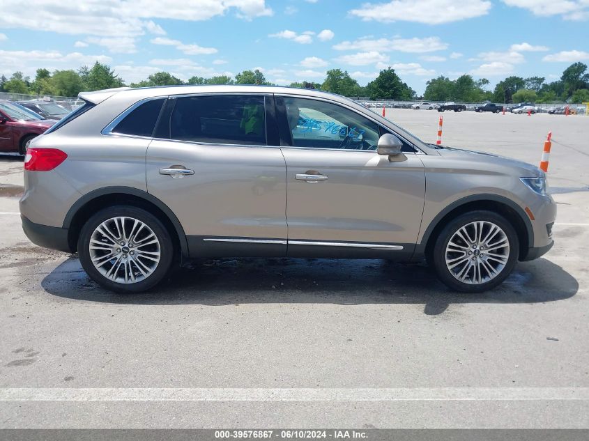 2018 Lincoln Mkx Reserve VIN: 2LMPJ8LR0JBL40222 Lot: 39576867