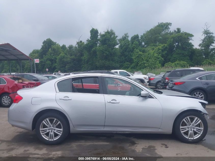 2013 Infiniti G37X VIN: JN1CV6AR0DM750708 Lot: 39576914