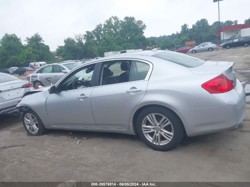 2013 Infiniti G37X VIN: JN1CV6AR0DM750708 Lot: 39576914