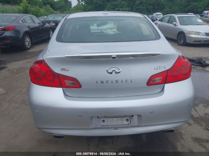 2013 Infiniti G37X VIN: JN1CV6AR0DM750708 Lot: 39576914