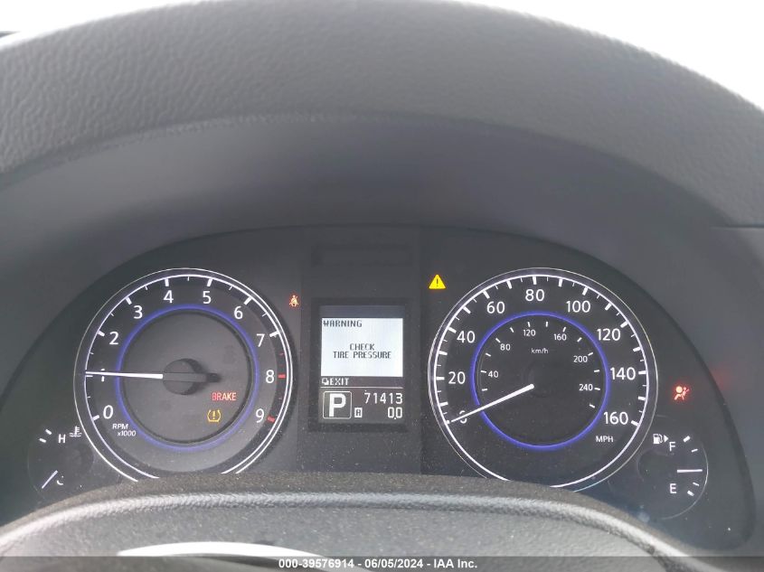 2013 Infiniti G37X VIN: JN1CV6AR0DM750708 Lot: 39576914