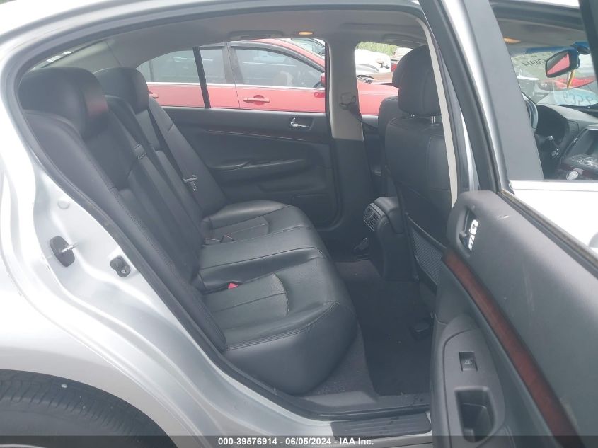 2013 Infiniti G37X VIN: JN1CV6AR0DM750708 Lot: 39576914