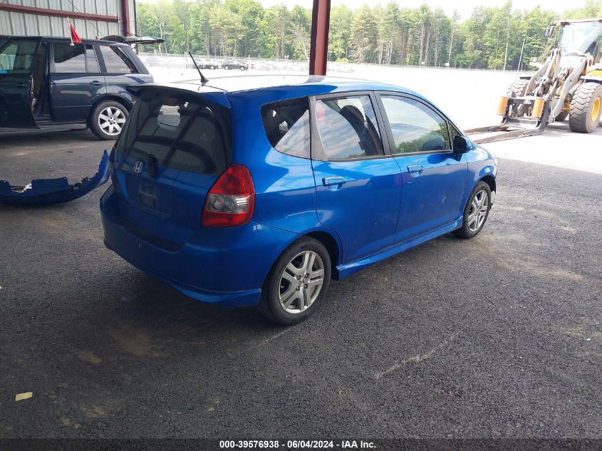 2008 Honda Fit Sport VIN: JHMGD38648S029528 Lot: 39576938