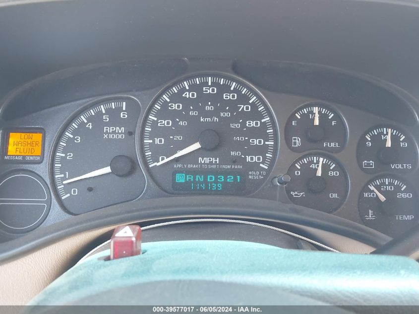 2001 Chevrolet Tahoe Ls VIN: 1GNEC13T11R204612 Lot: 39577017