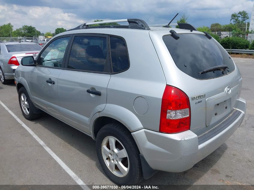 2007 Hyundai Tucson Gls VIN: KM8JM12B17U582489 Lot: 39577030