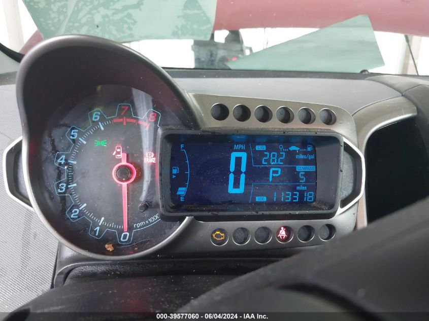 2012 Chevrolet Sonic 2Lt VIN: 1G1JC5SH5C4196129 Lot: 39577060