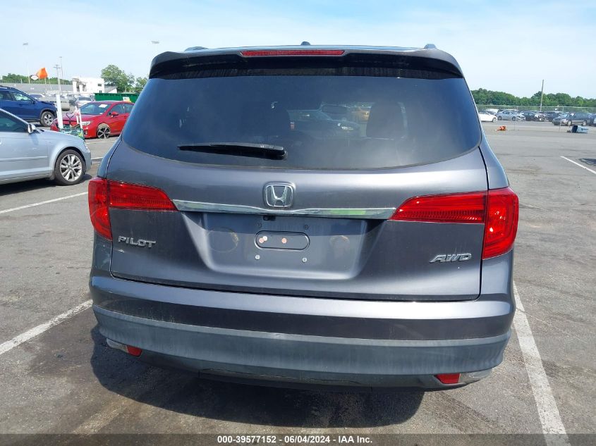 2017 Honda Pilot Ex-L VIN: 5FNYF6H55HB063015 Lot: 39577152