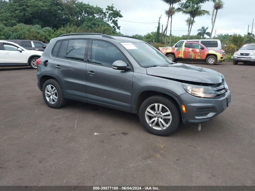 2016 VOLKSWAGEN TIGUAN S - WVGAV7AX0GW516582