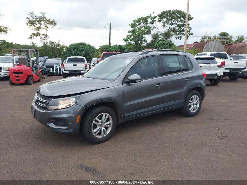 2016 Volkswagen Tiguan S VIN: WVGAV7AX0GW516582 Lot: 39577180