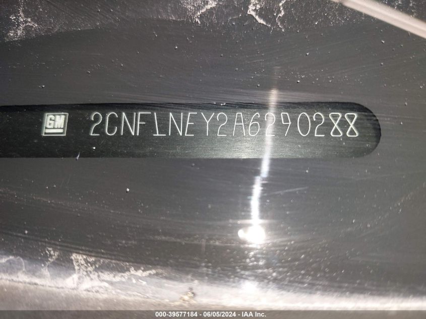 2010 Chevrolet Equinox Lt VIN: 2CNFLNEY2A6290288 Lot: 39577184