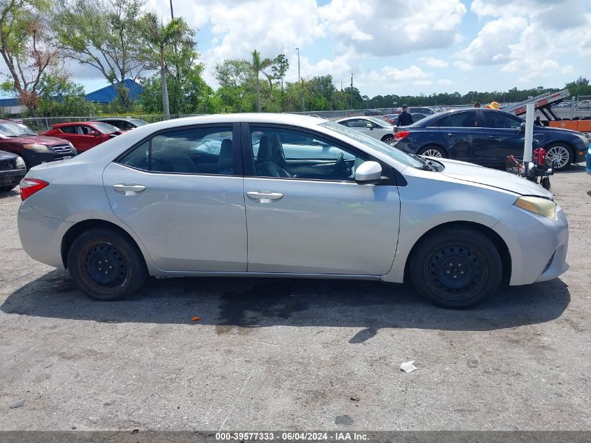 2015 Toyota Corolla Le VIN: 2T1BURHE3FC367314 Lot: 39577333