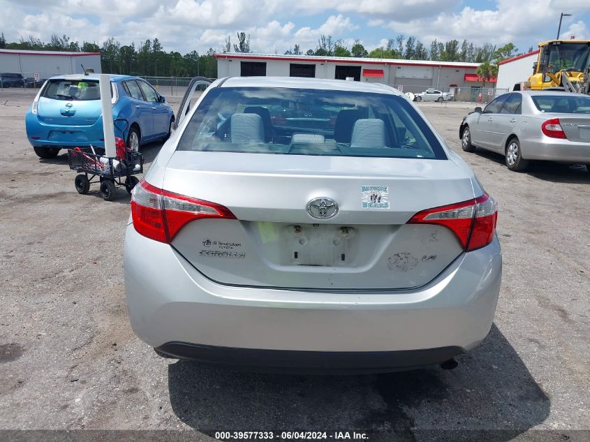 2015 Toyota Corolla Le VIN: 2T1BURHE3FC367314 Lot: 39577333