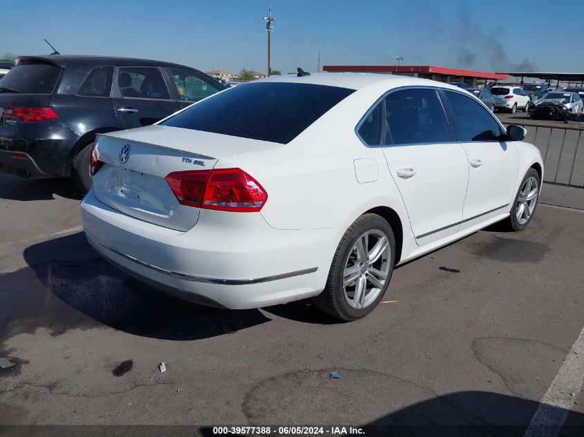 2013 Volkswagen Passat 2.0L Tdi Sel Premium VIN: 1VWCN7A32DC070648 Lot: 39577388