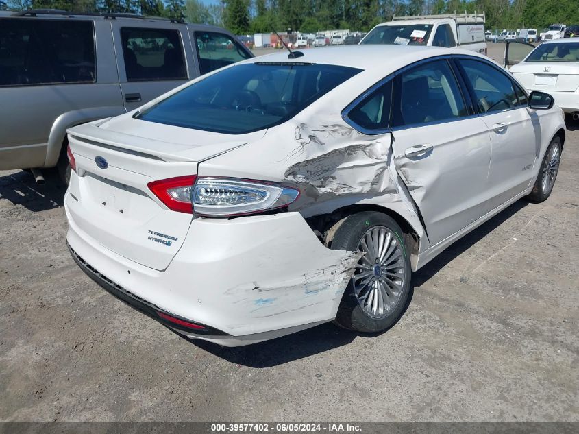 2014 Ford Fusion Hybrid Titanium VIN: 3FA6P0RU6ER178178 Lot: 39577402