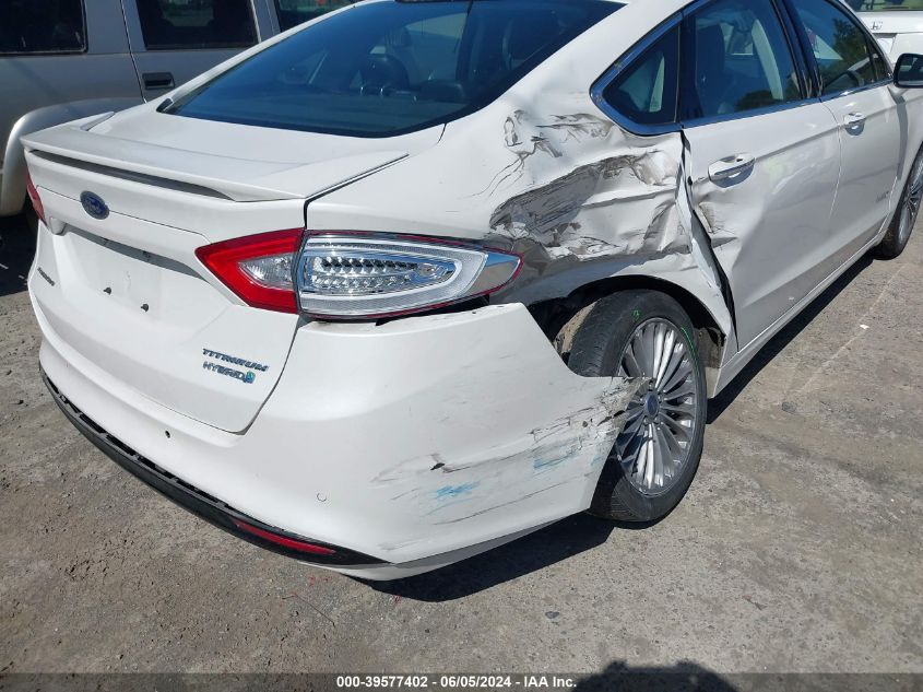 2014 Ford Fusion Hybrid Titanium VIN: 3FA6P0RU6ER178178 Lot: 39577402