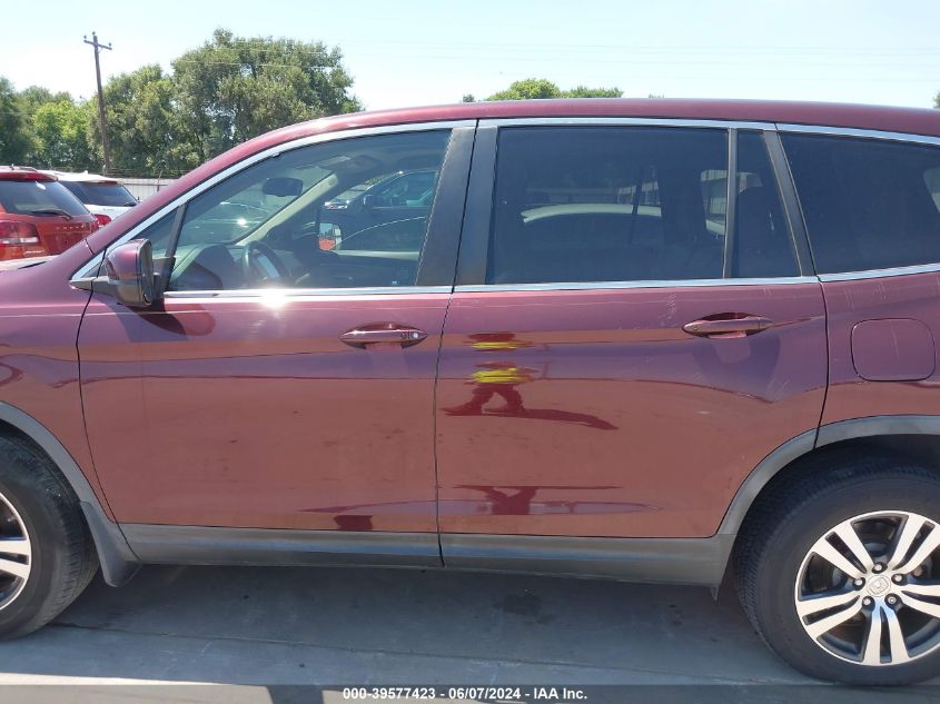 2016 Honda Pilot Ex-L VIN: 5FNYF5H57GB003830 Lot: 39577423