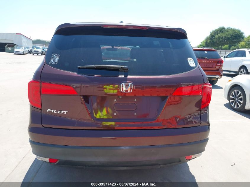 2016 Honda Pilot Ex-L VIN: 5FNYF5H57GB003830 Lot: 39577423