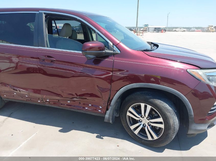 2016 Honda Pilot Ex-L VIN: 5FNYF5H57GB003830 Lot: 39577423