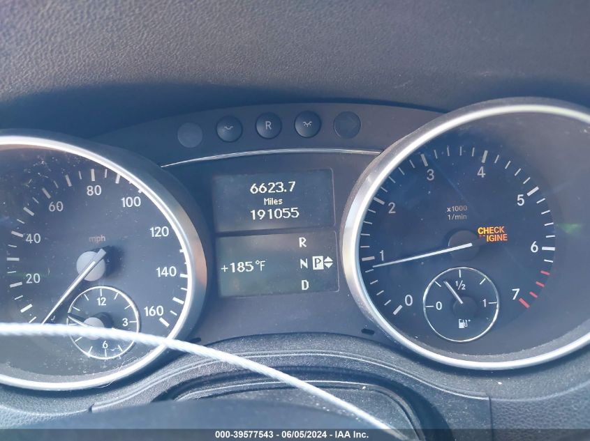 2009 Mercedes-Benz Ml 350 4Matic VIN: 4JGBB86E49A516224 Lot: 39577543