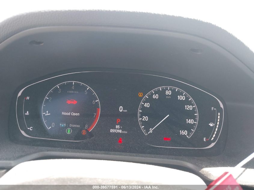 2022 Honda Accord Ex-L VIN: 1HGCV1F59NA011864 Lot: 39577591