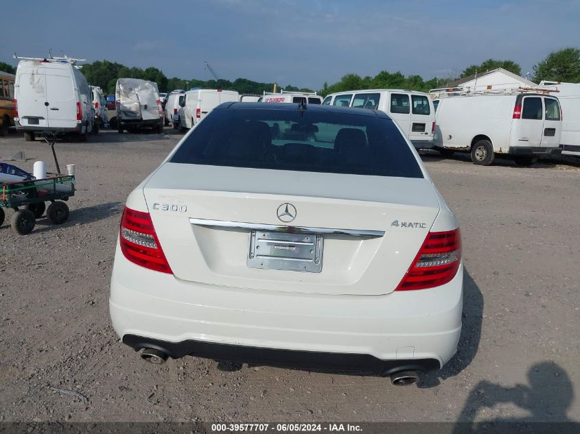 2012 Mercedes-Benz C 300 Luxury 4Matic/Sport 4Matic VIN: WDDGF8BB9CA707340 Lot: 39577707