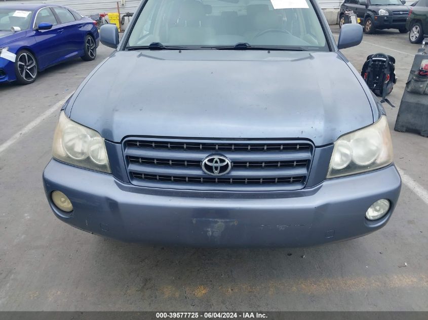 2003 Toyota Highlander Limited V6 VIN: JTEHF21AX30144840 Lot: 39577725