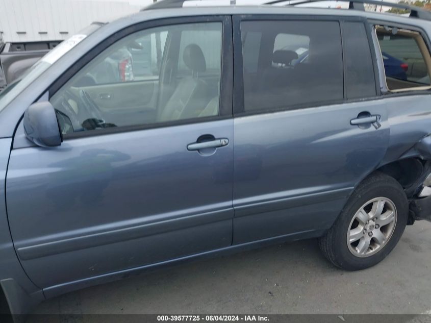 2003 Toyota Highlander Limited V6 VIN: JTEHF21AX30144840 Lot: 39577725