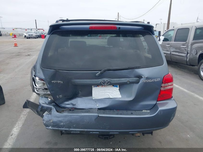 2003 Toyota Highlander Limited V6 VIN: JTEHF21AX30144840 Lot: 39577725