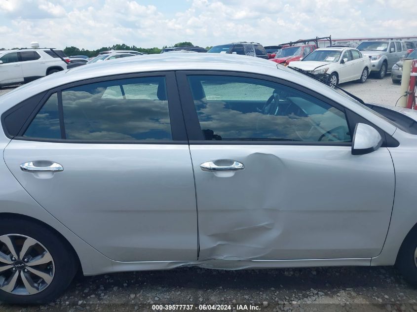 2022 Kia Rio S VIN: 3KPA24AD7NE458365 Lot: 39577737