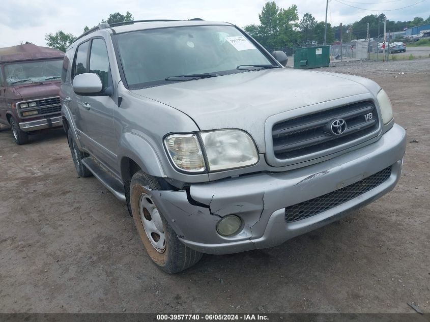 2002 Toyota Sequoia Sr5 V8 VIN: 5TDBT44A42S115582 Lot: 39577740