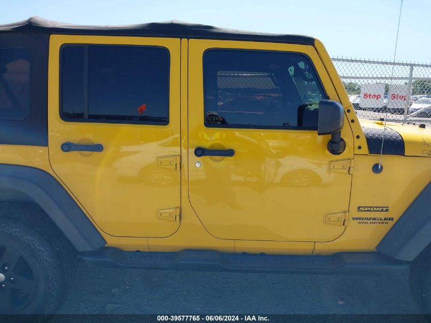 2015 Jeep Wrangler Unlimited Sport VIN: 1C4BJWDG9FL737592 Lot: 39577765