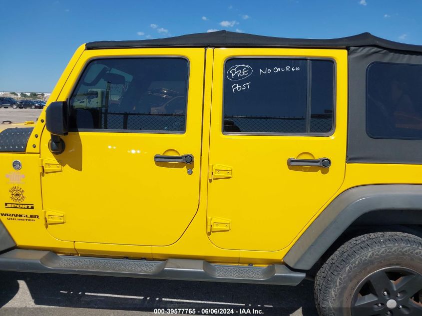 2015 Jeep Wrangler Unlimited Sport VIN: 1C4BJWDG9FL737592 Lot: 39577765