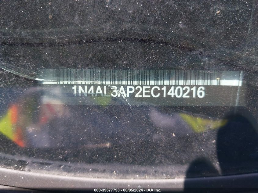 2014 NISSAN ALTIMA 2.5/S/SV/SL - 1N4AL3AP2EC140216