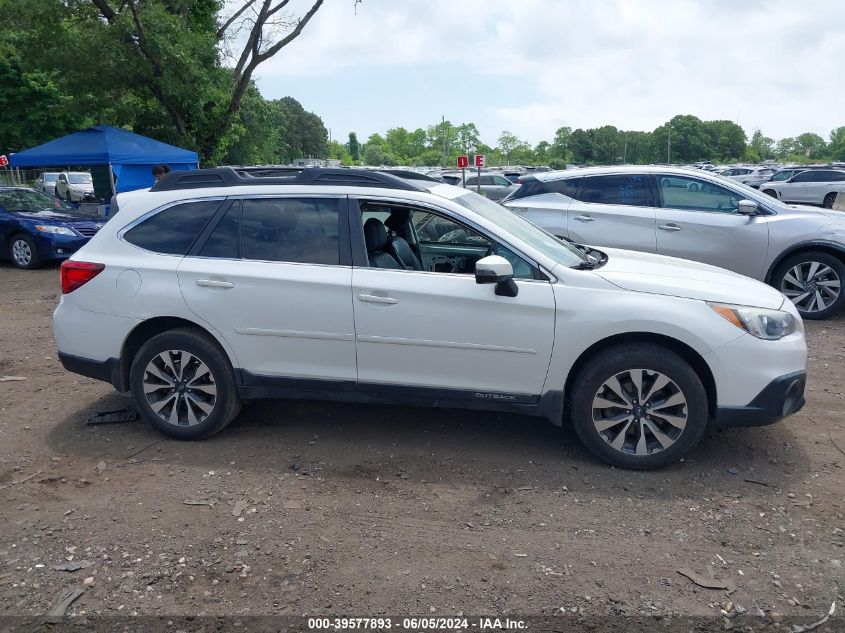 2016 Subaru Outback 2.5I Limited VIN: 4S4BSANC7G3309951 Lot: 39577893