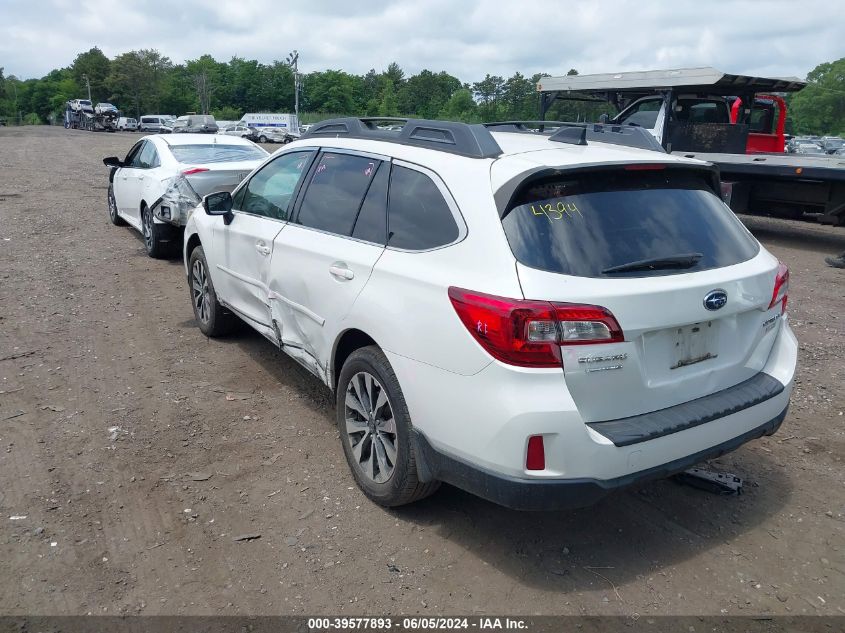 2016 Subaru Outback 2.5I Limited VIN: 4S4BSANC7G3309951 Lot: 39577893