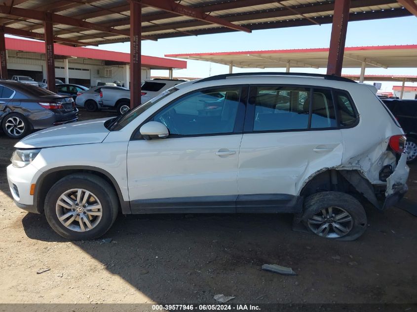 2017 Volkswagen Tiguan 2.0T/2.0T S VIN: WVGBV7AX4HK029737 Lot: 39577946