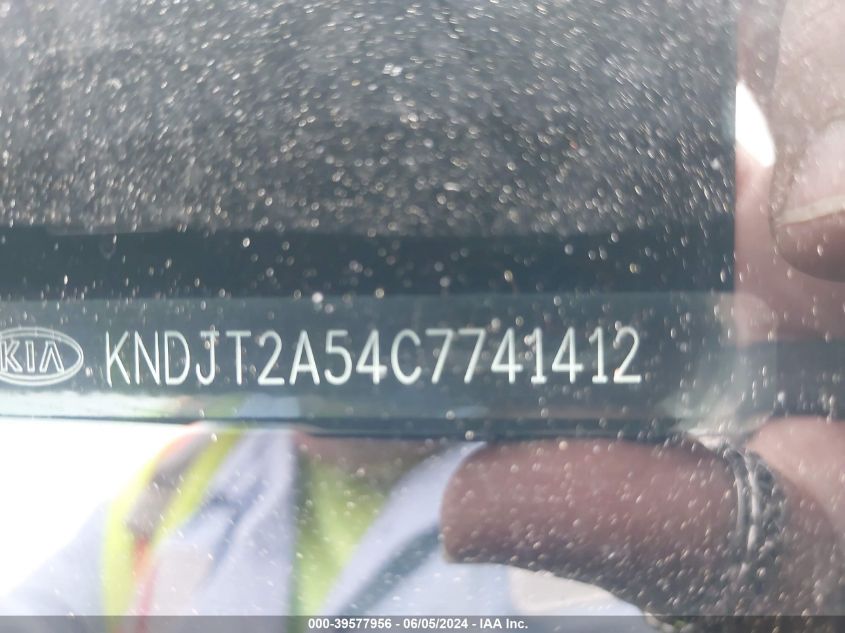 2012 Kia Soul VIN: KNDJT2A54C7741412 Lot: 39577956