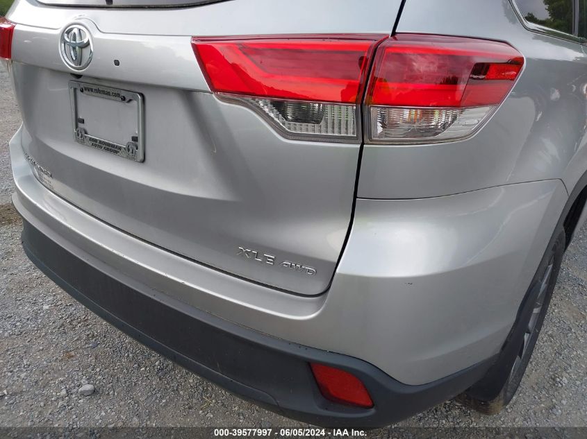 2017 Toyota Highlander Xle VIN: 5TDJZRFH1HS419916 Lot: 39577997