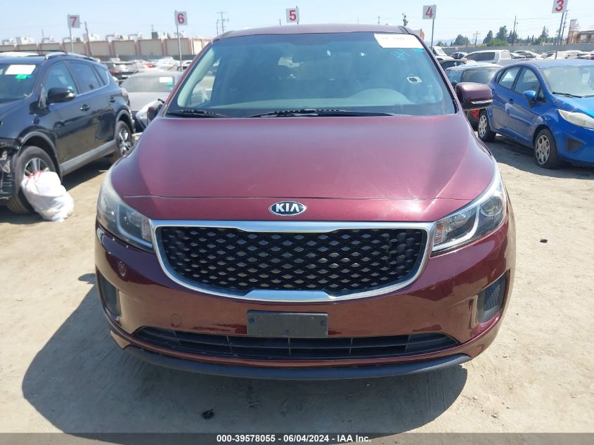 2015 Kia Sedona Lx VIN: KNDMB5C13F6045081 Lot: 39578055