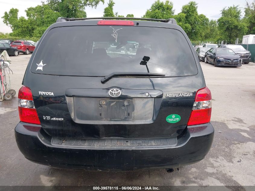 2005 Toyota Highlander V6 VIN: JTEEP21A250113908 Lot: 39578115