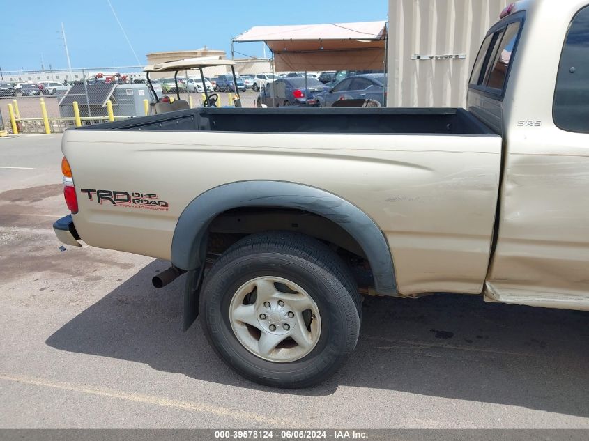 2003 Toyota Tacoma Base V6 VIN: 5TEWN72N63Z192431 Lot: 39578124