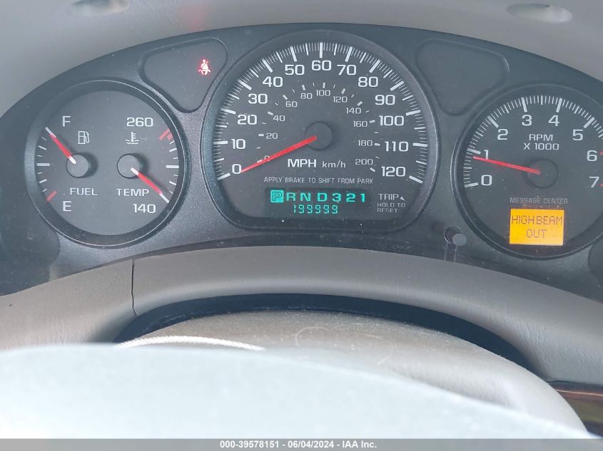 2003 Chevrolet Impala Ls VIN: 2G1WH52K839427556 Lot: 39578151