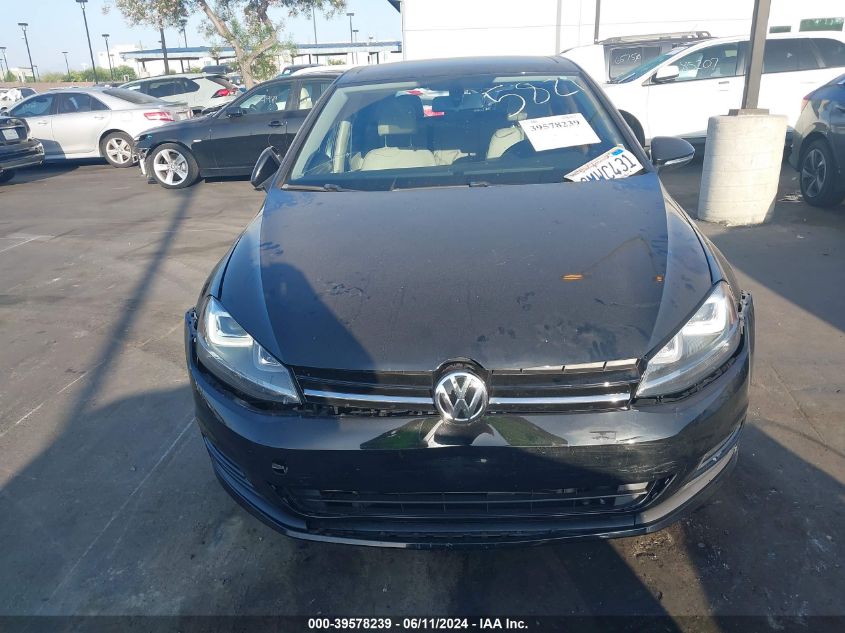 2015 Volkswagen Golf Tsi Se 4-Door VIN: 3VW217AU3FM095821 Lot: 39578239