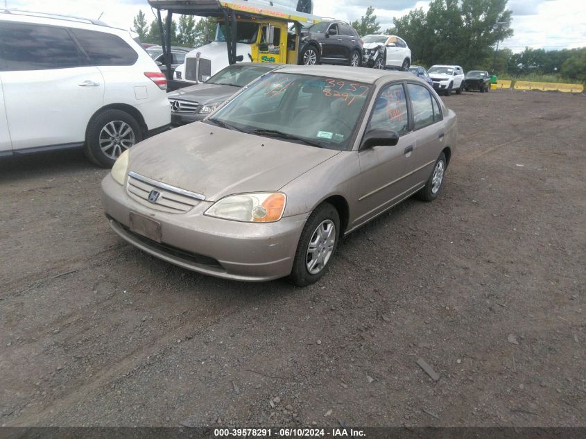 2001 Honda Civic Lx VIN: 2HGES16581H611644 Lot: 39578291