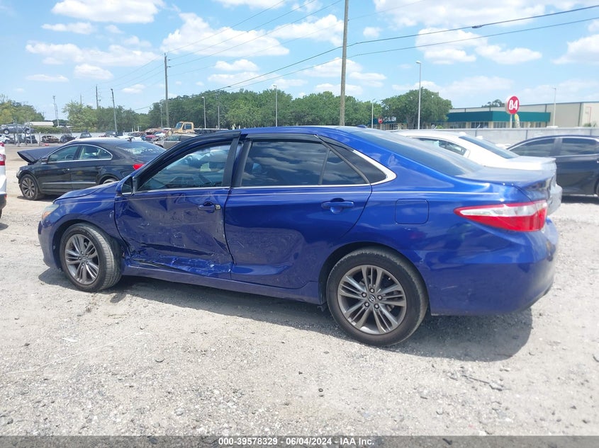 2016 Toyota Camry Se VIN: 4T1BF1FK3GU593244 Lot: 39578329