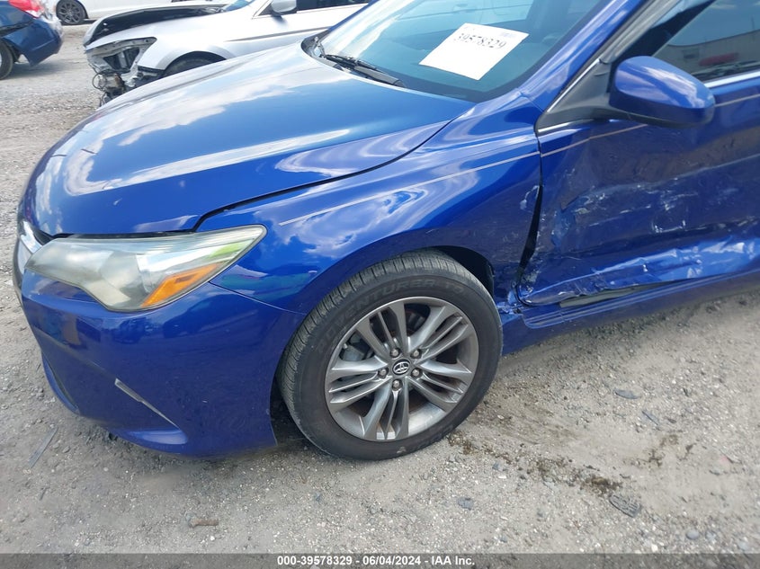 2016 Toyota Camry Se VIN: 4T1BF1FK3GU593244 Lot: 39578329