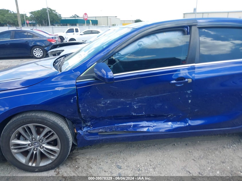 2016 Toyota Camry Se VIN: 4T1BF1FK3GU593244 Lot: 39578329